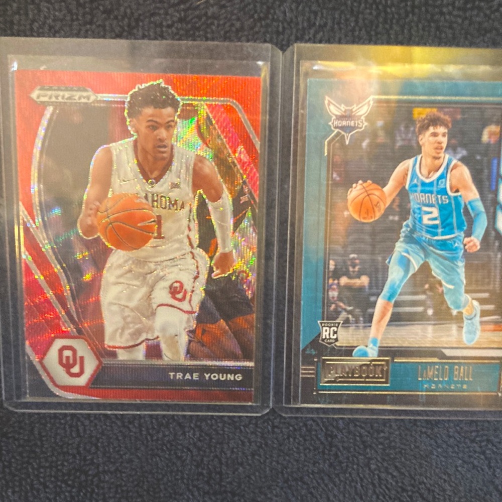Lamelo Ball and Trae Young basketball card